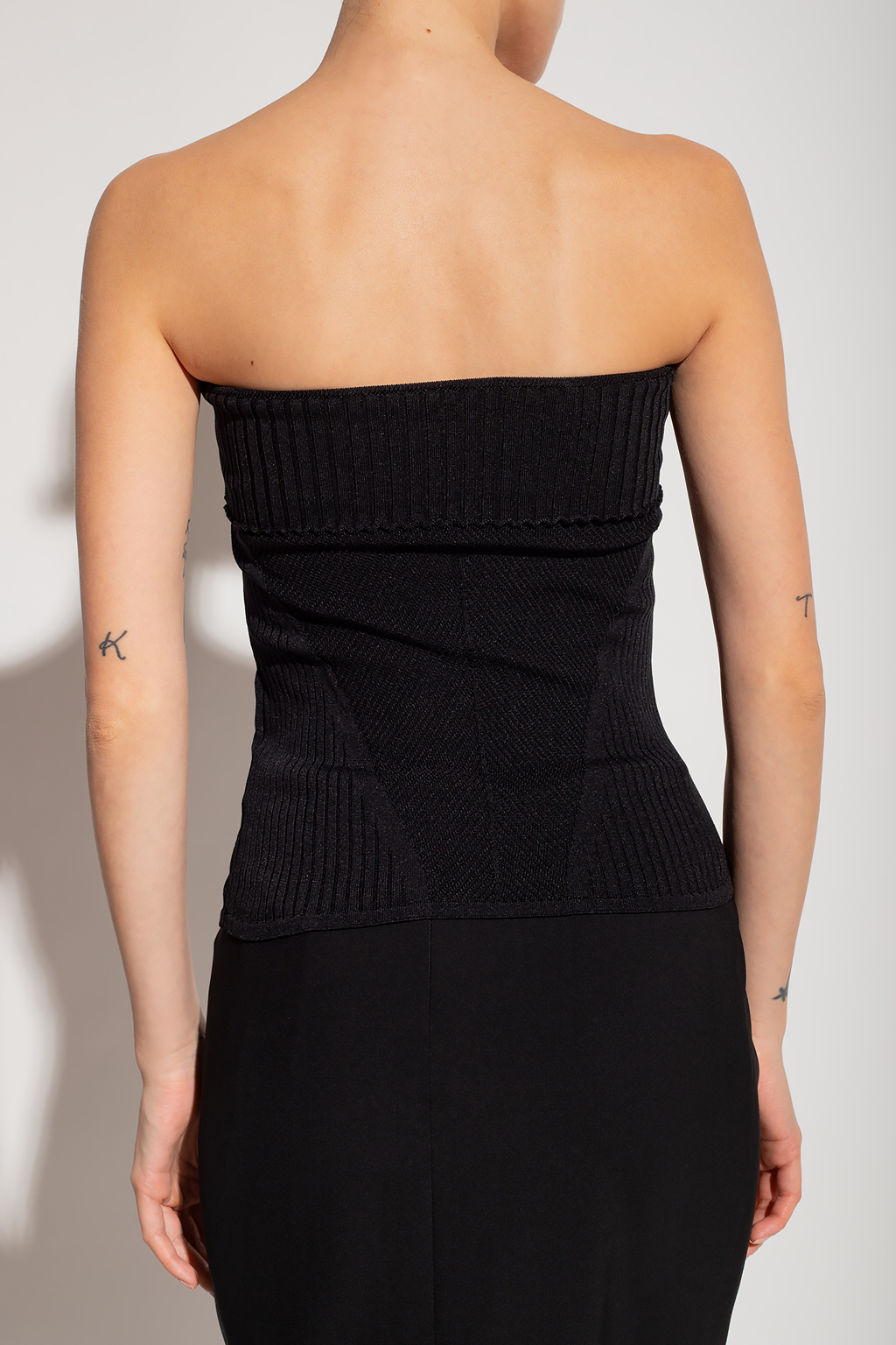 Black ‘Lucca’ ribbed tube top Jacquemus Vitkac GB